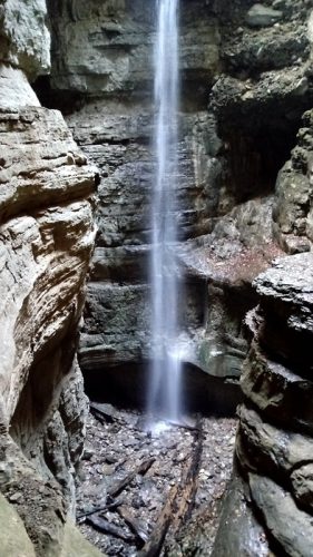 Stephens Gap Cave is a cave waterfall located in Jackson County, near Woodville, Alabama. Stephens Gap Cave is a spectacular 143-foot vertical waterfall that drops into a pit cavern. Stephens Gap Cave is one of the most beautiful waterfalls in Alabama.