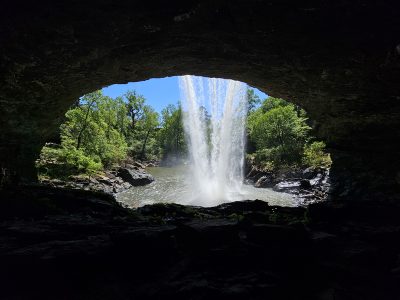 Alabama, Noccalula Falls from under the waterfall