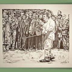 Afternoon Tee-Joseph Giri-Golf Art,Arnold Palmer at the 1957 British Open